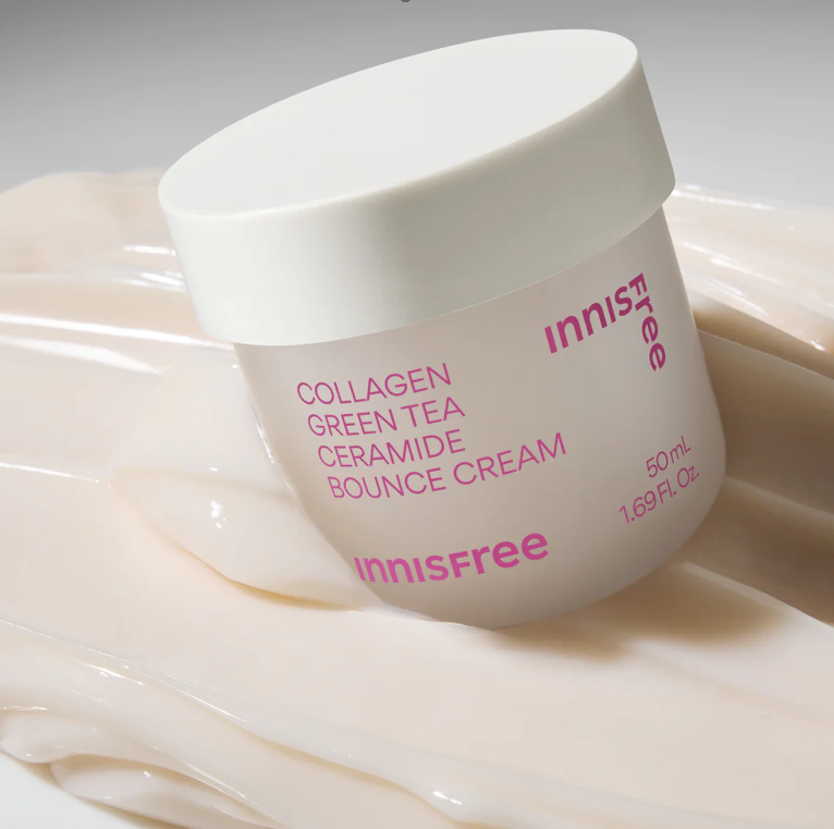 Innisfree Collagen Green Tea Ceramide Bounce Cream - Seoul Beauty